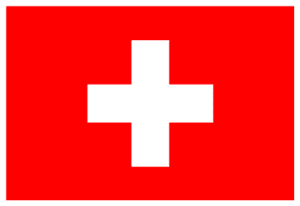 Schweizer Flagge - weißes Kreuz auf rotem Grund